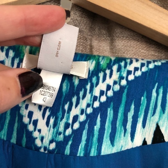 Chico’s Blue Watercolor Open Front Blazer - Picture 9 of 13